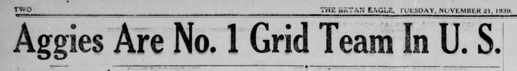 The Eagle Archives: November 21, 1939